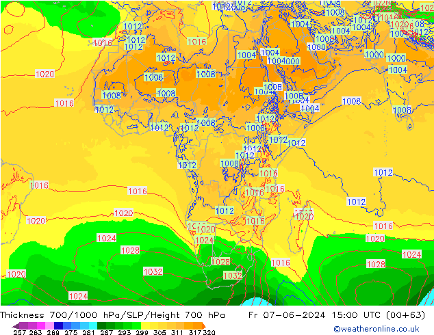 Thck 700-1000 hPa ECMWF Pá 07.06.2024 15 UTC