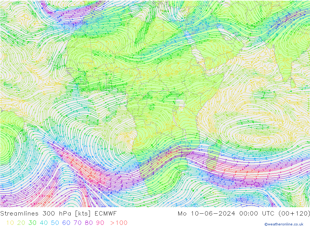  300 hPa ECMWF  10.06.2024 00 UTC