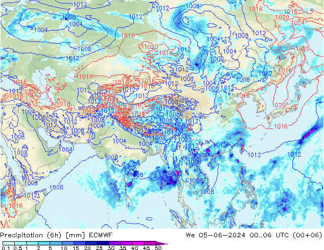 Z500/Rain (+SLP)/Z850 ECMWF We 05.06.2024 06 UTC