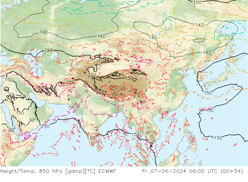 Z500/Rain (+SLP)/Z850 ECMWF pt. 07.06.2024 06 UTC