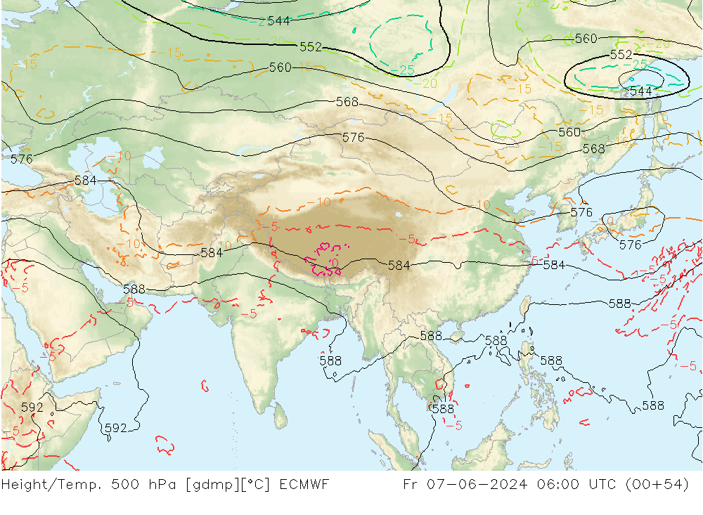 Z500/Rain (+SLP)/Z850 ECMWF pt. 07.06.2024 06 UTC