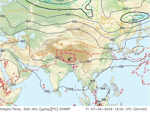 Z500/Rain (+SLP)/Z850 ECMWF pt. 07.06.2024 12 UTC