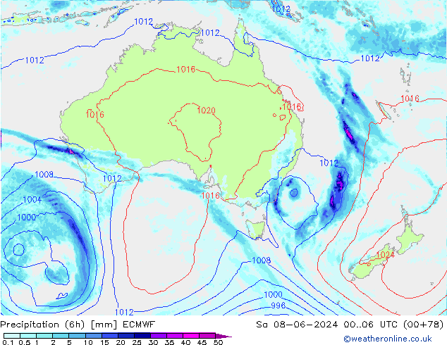 Z500/Rain (+SLP)/Z850 ECMWF Sa 08.06.2024 06 UTC