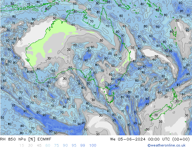 RH 850 hPa ECMWF  05.06.2024 00 UTC