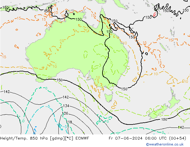 Z500/Rain (+SLP)/Z850 ECMWF Fr 07.06.2024 06 UTC