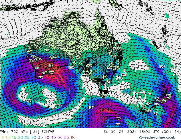 Wind 700 hPa ECMWF Ne 09.06.2024 18 UTC