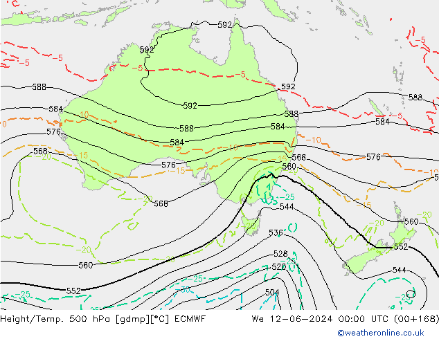 Z500/Rain (+SLP)/Z850 ECMWF ср 12.06.2024 00 UTC