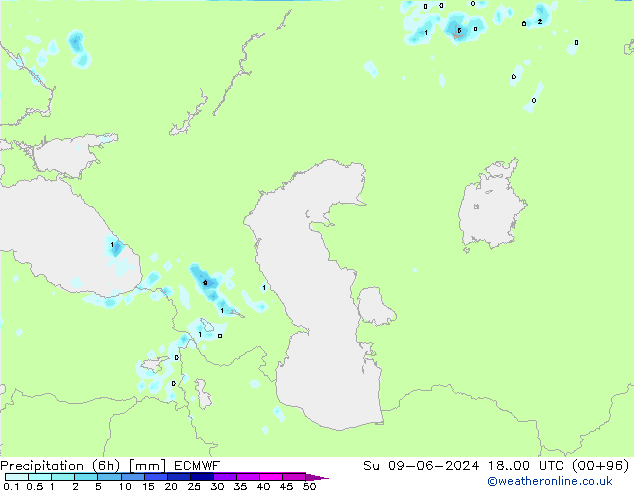 Z500/Rain (+SLP)/Z850 ECMWF dim 09.06.2024 00 UTC