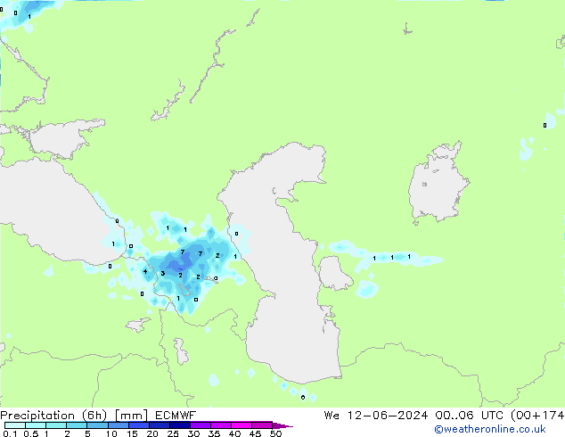 Z500/Regen(+SLP)/Z850 ECMWF wo 12.06.2024 06 UTC