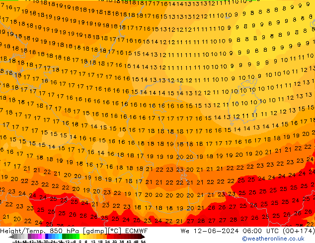 Z500/Regen(+SLP)/Z850 ECMWF wo 12.06.2024 06 UTC