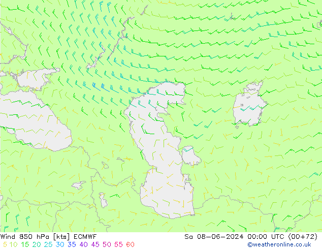 Wind 850 hPa ECMWF Sa 08.06.2024 00 UTC