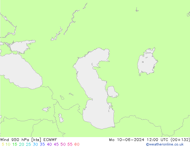 Vento 950 hPa ECMWF Seg 10.06.2024 12 UTC