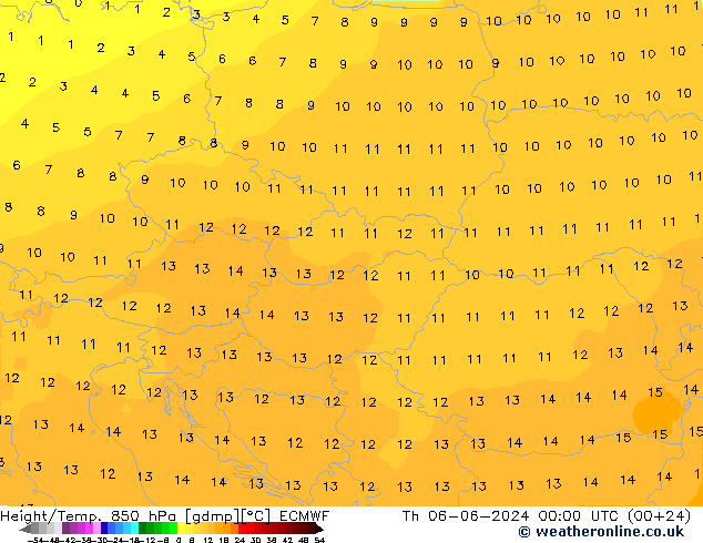 Z500/Rain (+SLP)/Z850 ECMWF Qui 06.06.2024 00 UTC