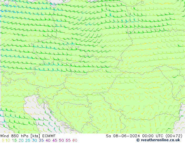 Wind 850 hPa ECMWF So 08.06.2024 00 UTC