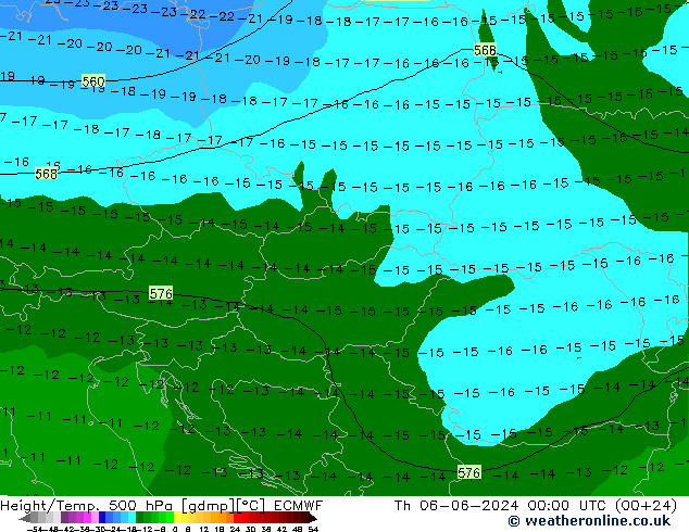 Z500/Rain (+SLP)/Z850 ECMWF Qui 06.06.2024 00 UTC