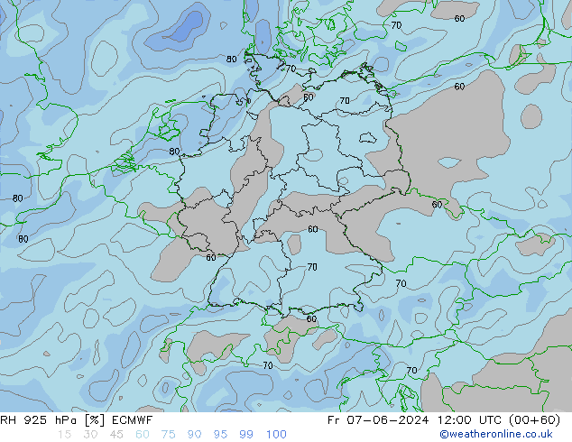 RH 925 hPa ECMWF Pá 07.06.2024 12 UTC