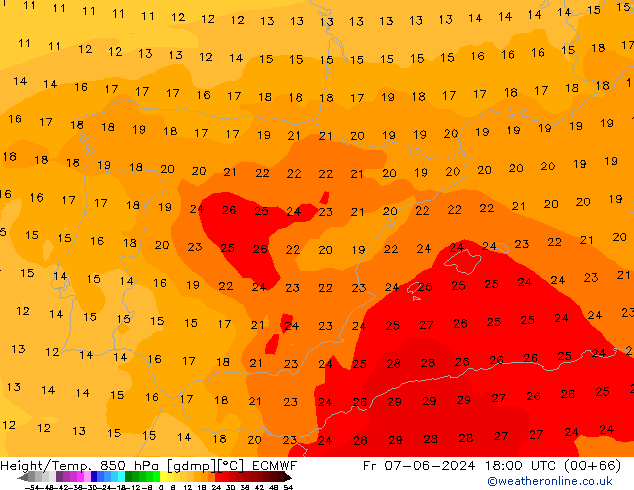 Z500/Rain (+SLP)/Z850 ECMWF Fr 07.06.2024 18 UTC