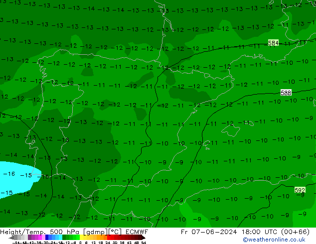 Z500/Rain (+SLP)/Z850 ECMWF Fr 07.06.2024 18 UTC