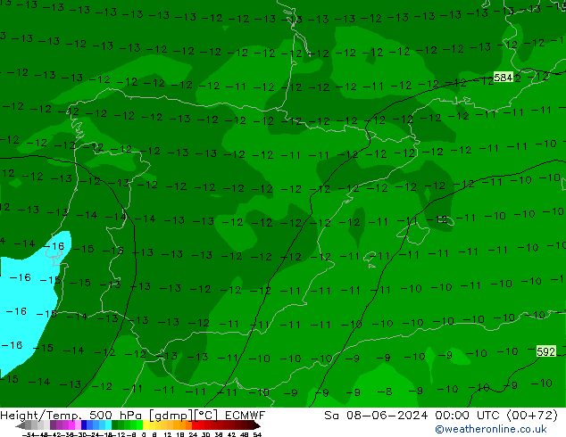 Z500/Rain (+SLP)/Z850 ECMWF Sáb 08.06.2024 00 UTC