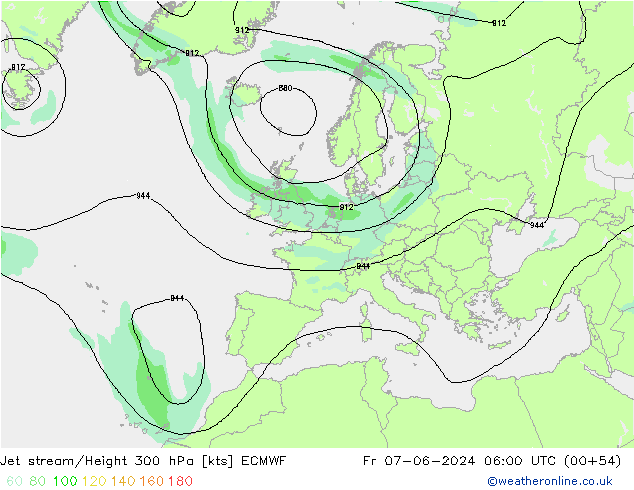 Polarjet ECMWF Fr 07.06.2024 06 UTC