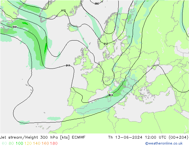 джет ECMWF чт 13.06.2024 12 UTC