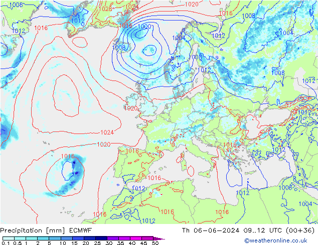 Yağış ECMWF Per 06.06.2024 12 UTC