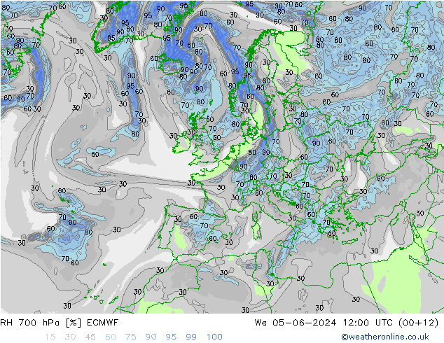 RV 700 hPa ECMWF wo 05.06.2024 12 UTC