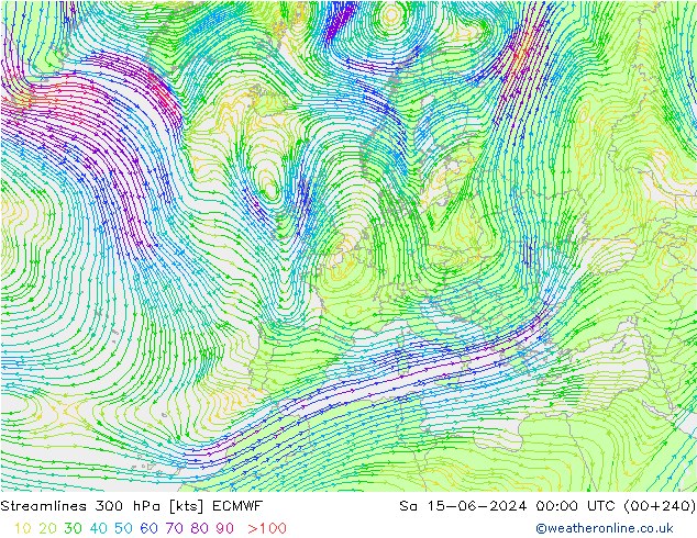  300 hPa ECMWF  15.06.2024 00 UTC