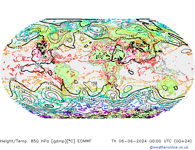 Géop./Temp. 850 hPa ECMWF jeu 06.06.2024 00 UTC