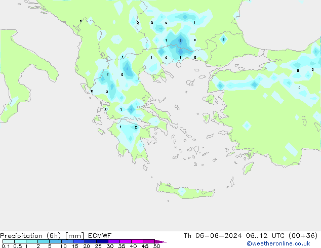 Z500/Rain (+SLP)/Z850 ECMWF Th 06.06.2024 12 UTC