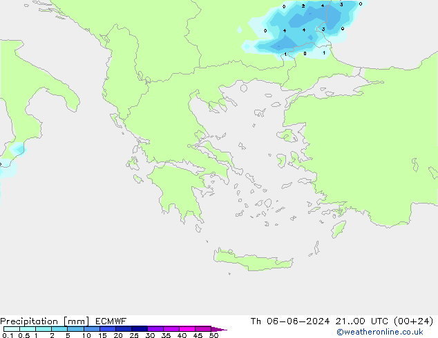 осадки ECMWF чт 06.06.2024 00 UTC