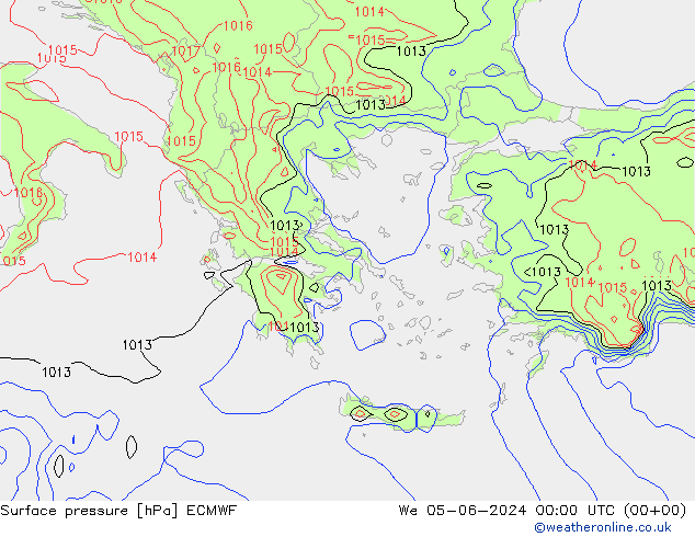 ciśnienie ECMWF śro. 05.06.2024 00 UTC