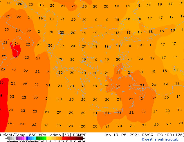 Z500/Rain (+SLP)/Z850 ECMWF Po 10.06.2024 06 UTC