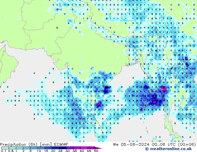 Z500/Rain (+SLP)/Z850 ECMWF mié 05.06.2024 06 UTC