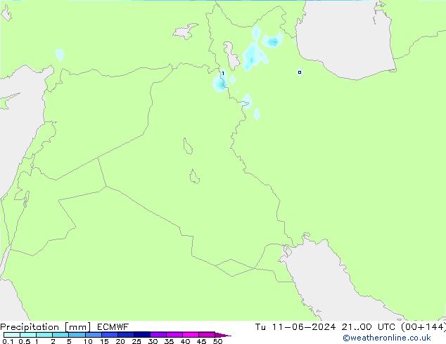 Precipitation ECMWF Tu 11.06.2024 00 UTC