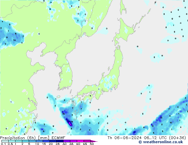 Z500/Yağmur (+YB)/Z850 ECMWF Per 06.06.2024 12 UTC