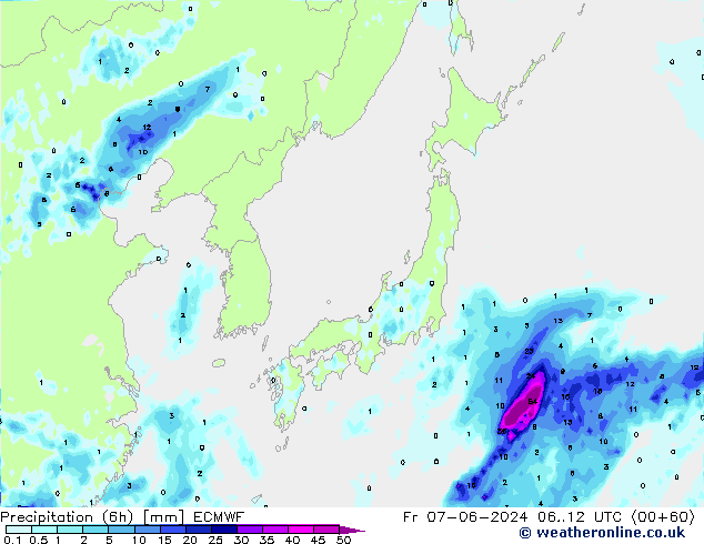 Z500/Regen(+SLP)/Z850 ECMWF vr 07.06.2024 12 UTC