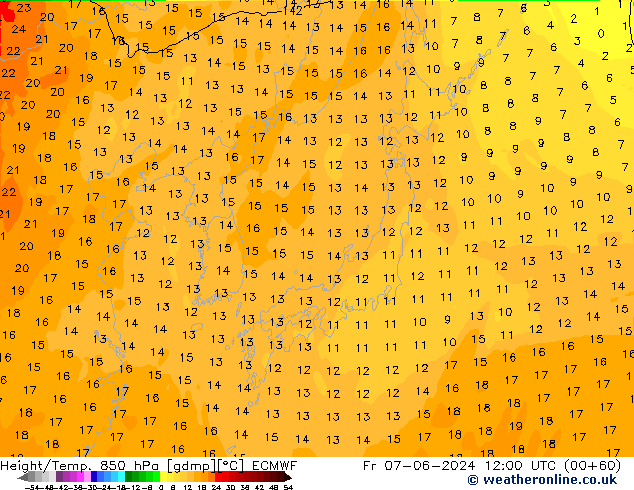 Z500/Regen(+SLP)/Z850 ECMWF vr 07.06.2024 12 UTC