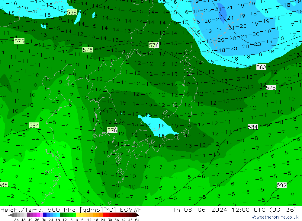 Z500/Regen(+SLP)/Z850 ECMWF do 06.06.2024 12 UTC