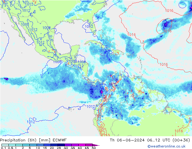 Z500/Yağmur (+YB)/Z850 ECMWF Per 06.06.2024 12 UTC