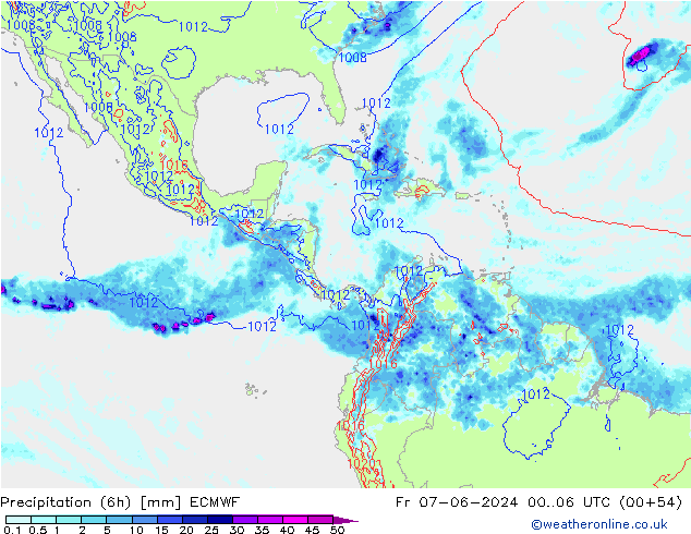 Z500/Regen(+SLP)/Z850 ECMWF vr 07.06.2024 06 UTC