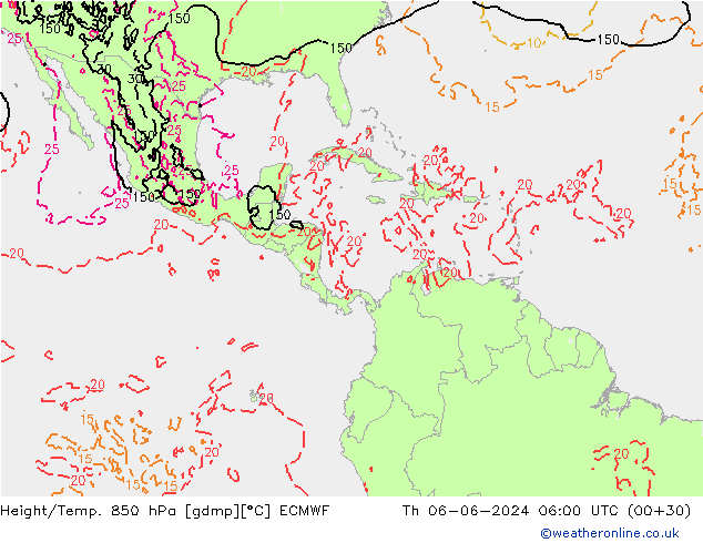 Z500/Regen(+SLP)/Z850 ECMWF do 06.06.2024 06 UTC