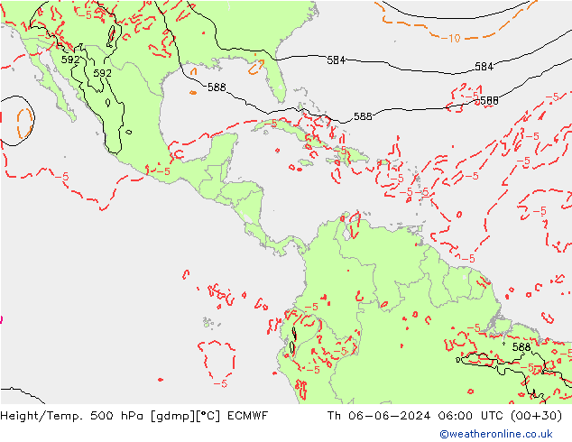 Z500/Regen(+SLP)/Z850 ECMWF do 06.06.2024 06 UTC