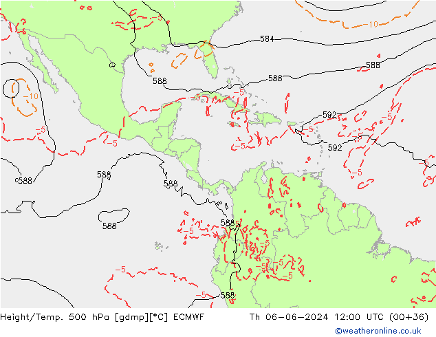 Z500/Yağmur (+YB)/Z850 ECMWF Per 06.06.2024 12 UTC