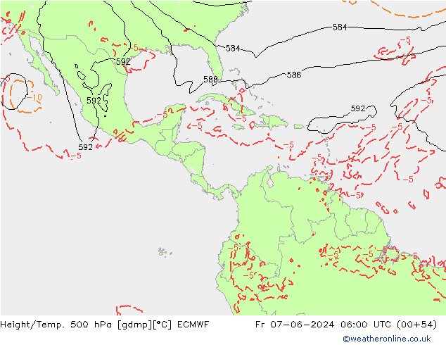 Z500/Regen(+SLP)/Z850 ECMWF vr 07.06.2024 06 UTC