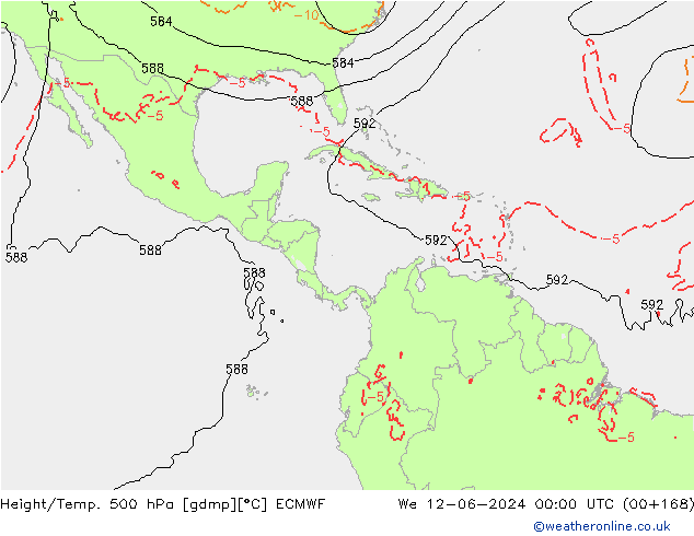 Z500/Rain (+SLP)/Z850 ECMWF St 12.06.2024 00 UTC