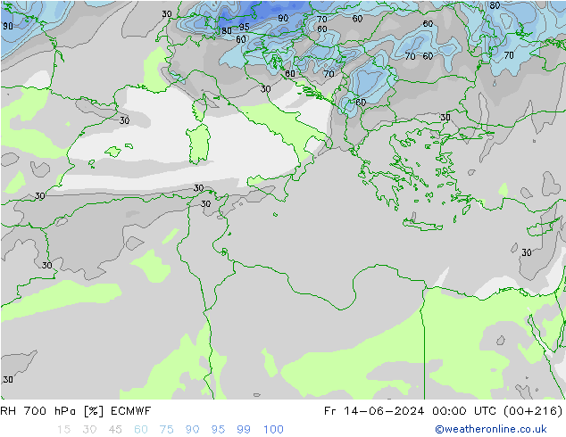 RV 700 hPa ECMWF vr 14.06.2024 00 UTC