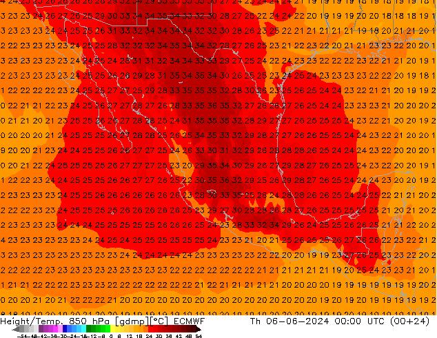 Z500/Rain (+SLP)/Z850 ECMWF Th 06.06.2024 00 UTC