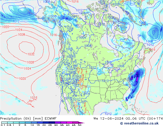 Z500/Yağmur (+YB)/Z850 ECMWF Çar 12.06.2024 06 UTC