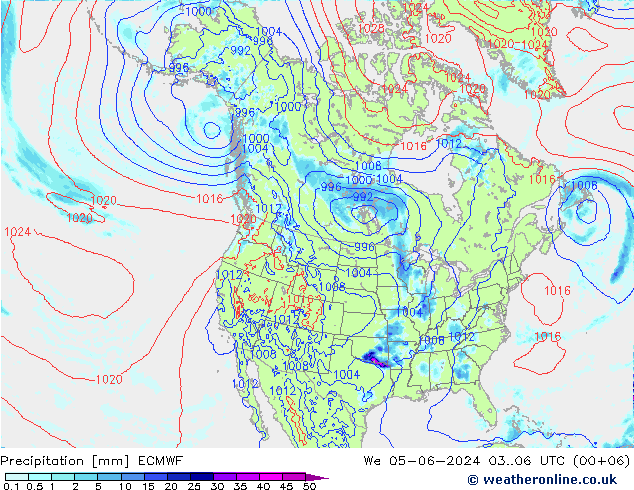 Precipitation ECMWF We 05.06.2024 06 UTC